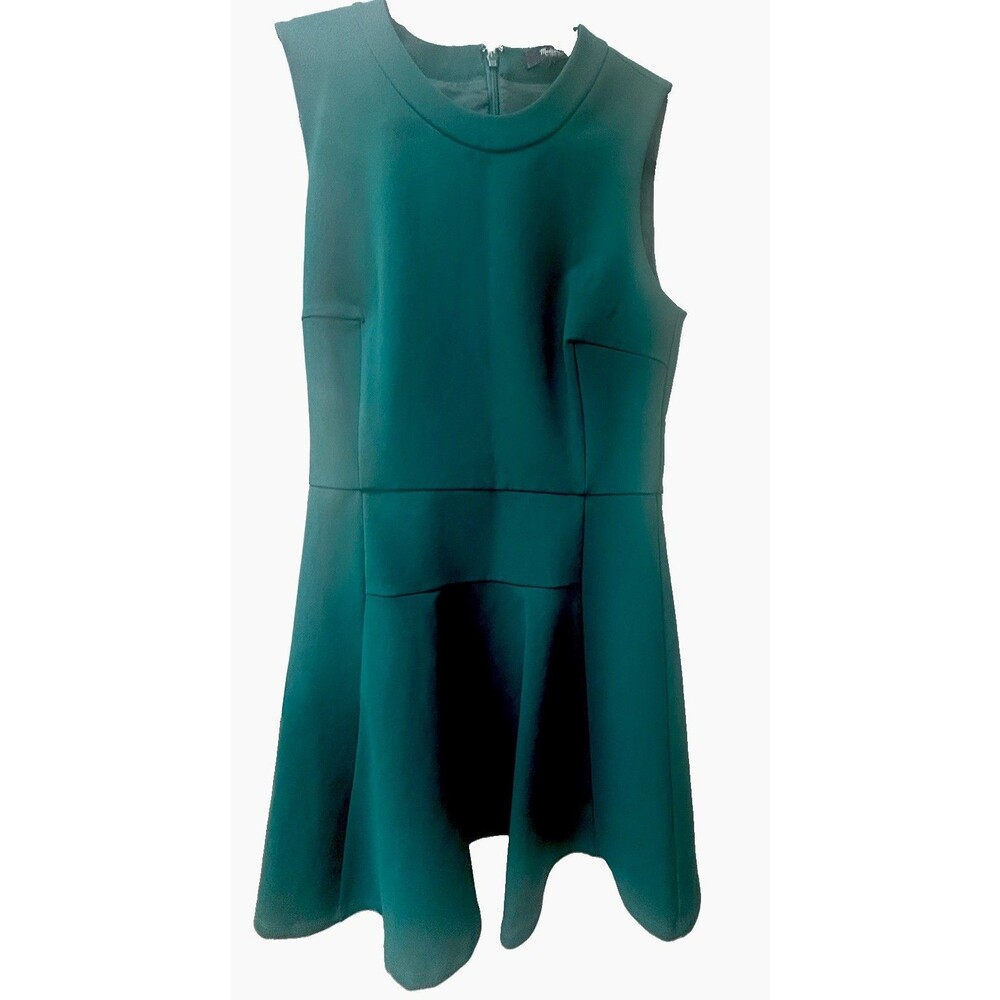 Madewell Fit & Flare Anywhere Dress Women's Sz 2 Forest Green Classic Sleeveless